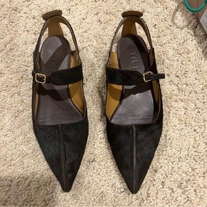 Tibi Zebra Pony Hair Rudolph Flat